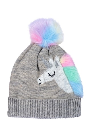 Muts met Pompon - Grijs