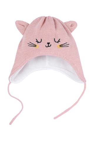 Muts met oortjes - Roze