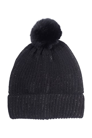 Muts met Pompon - Zwart
