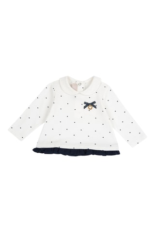 T-shirt - Wit en Marineblauw