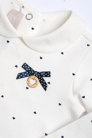 T-shirt - Wit en Marineblauw