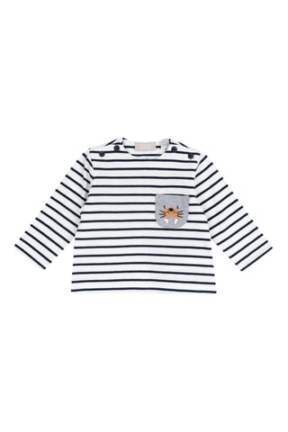 T-shirt - Wit en Blauw