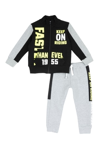 Sweater en Joggingbroek - Zwart en Gemêleerd Grijs