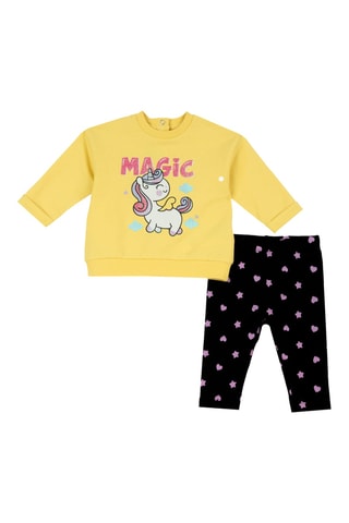 Sweater en Legging - Geel en Zwart