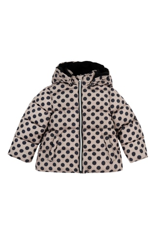 Gewatteerde Jas met Capuchon - Beige