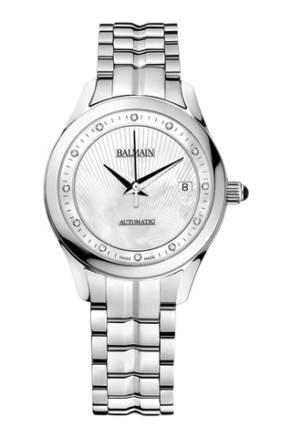 Montre automatique en acier et diamants Balmain Maestria