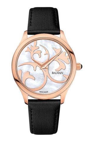 Montre à quartz en cuir et nacre Balmazing