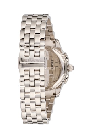 Montre à quartz en acier - Chronographe - Argenté et noir
