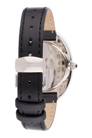 Montre à quartz en satin Orithia - 
Noir et argenté