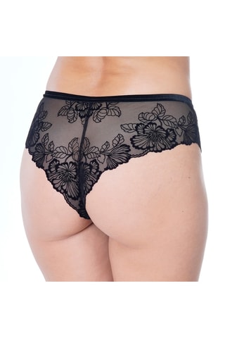 Tanga Velvet Flora - Noir