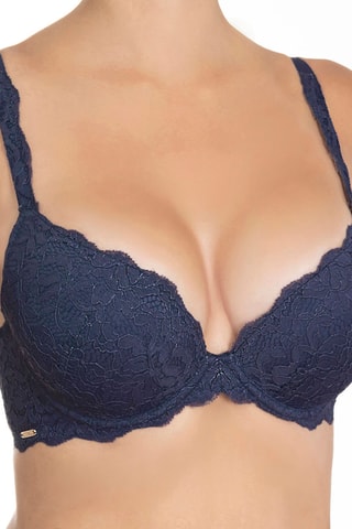 Soutien-gorge push-up Cotton Ella - Bleu nuit