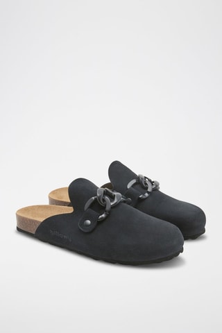 Socas de nobuck Rosso Preto