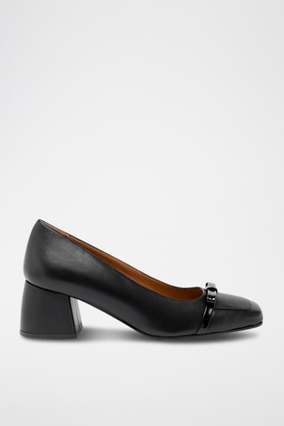 Sapatos de salto em couro - Preto