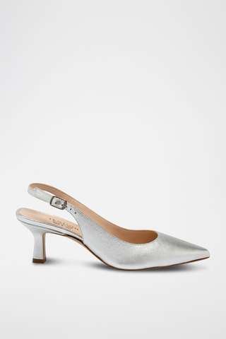 Sapatos de salto em couro - Prateado