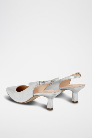 Sapatos de salto em couro - Prateado