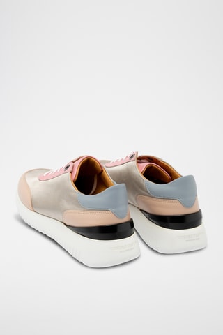 Sneakers com plataforma - Bege