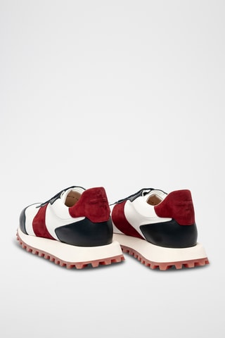 Sneakers de couro - Branco e preto