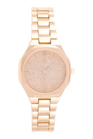 Montre à quartz en alliage - Doré rose