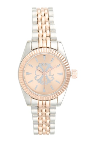 Montre à quartz en alliage - Argenté et doré rose