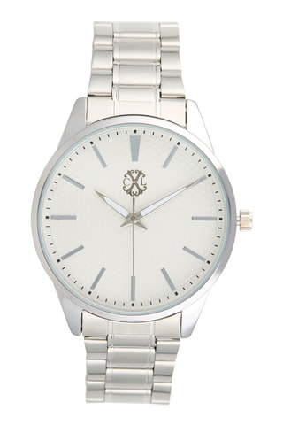 Montre à quartz en alliage - Argenté et blanc