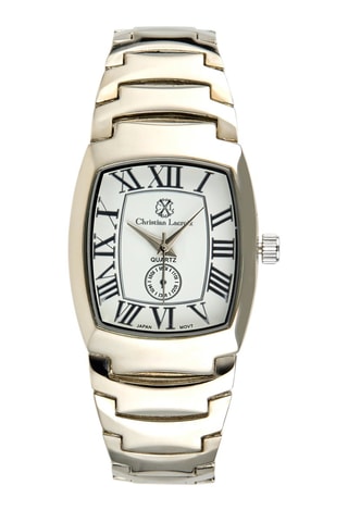 Montre à quartz en alliage - Argenté et blanc