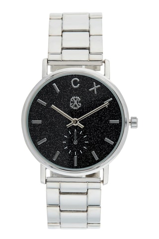 Montre à quartz en alliage - Argenté et noir