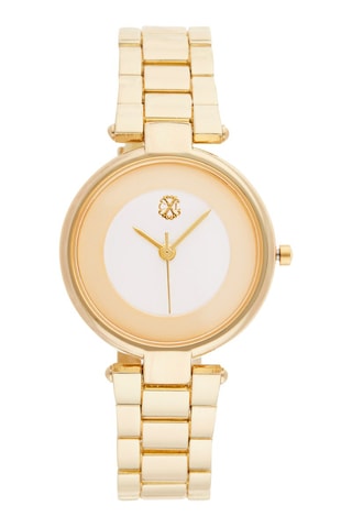 Montre à quartz en alliage - Doré