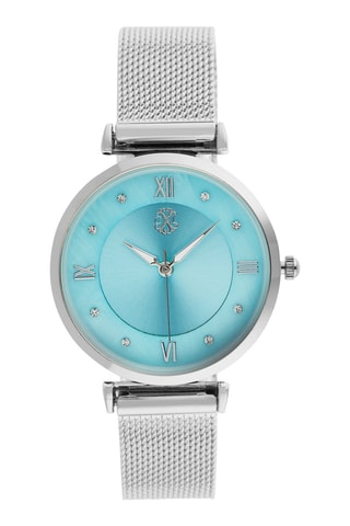 Montre à quartz en alliage - Argenté et bleu