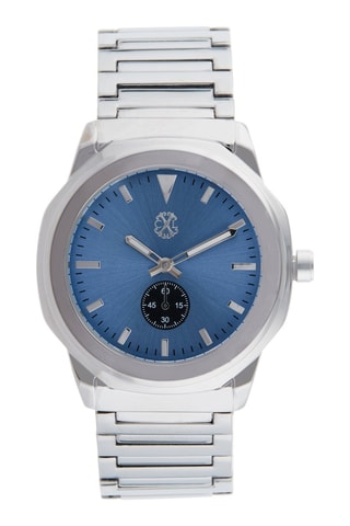 Montre à quartz en alliage - Argenté et bleu