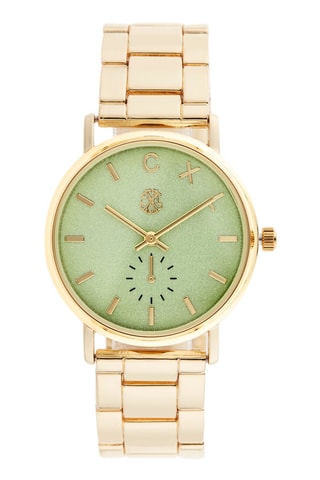 Montre à quartz en alliage - Doré et vert