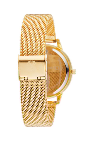Montre à quartz en acier - Doré et noir