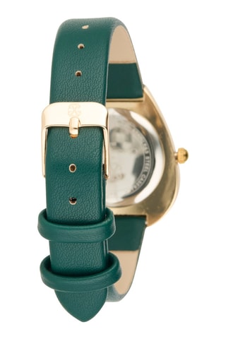 Montre à quartz en polyuréthane - Vert et doré