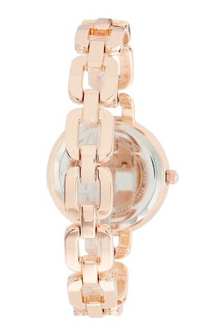 Montre à quartz en alliage - Doré rose et noir