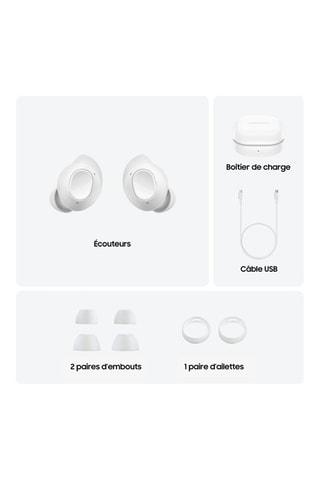 Auriculares intra-auriculares sem fios True Wireless Samsung Galaxy Buds FE - Branco