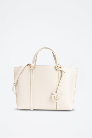 Mala shopper em couro - Bege