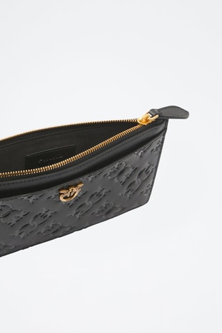 Porta-cartões de couro de vitelo - Preto