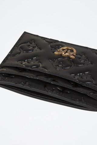 Porta-cartões de couro de vitelo - Preto