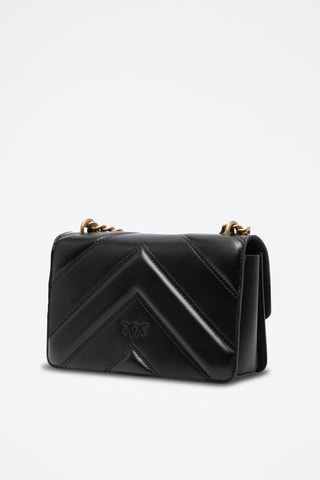 Mala a tiracolo de couro de vitelo Modello Love One Mini Light - Preto