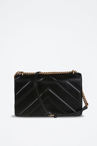 Mala a tiracolo de couro de vitelo Modello Love One Classic Light - Preto