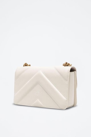Mala a tiracolo de couro de vitelo Modello Love One Mini Light - Branco