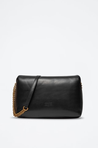 Mala a tiracolo de couro de carneiro Love Berry - Preto
