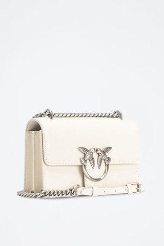 Mala a tiracolo de couro Love One Mini Dc - Branco