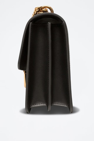 Mala de tiracolo de couro Love One Classic - Preto