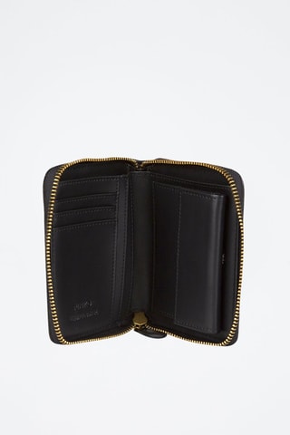 Porta-moedas de couro Preto