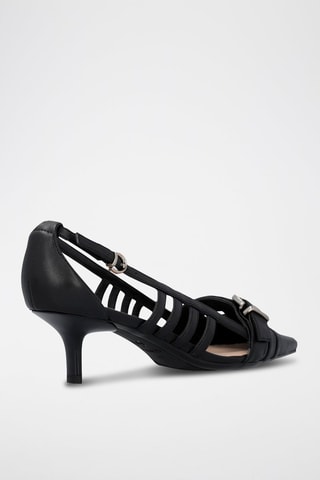 Sapatos de salto em couro de cabra Gloria - Preto