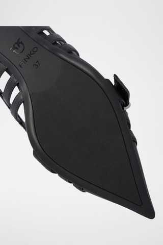 Sapatos de salto em couro de cabra Gloria - Preto