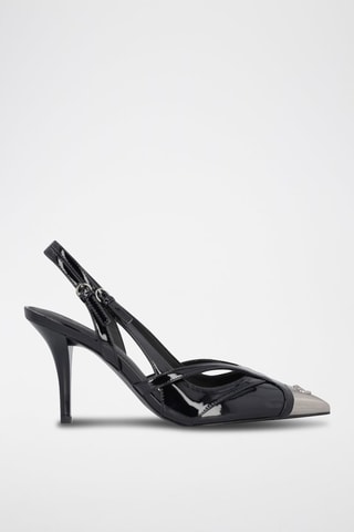 Sapatos de salto de couro Gloria - Preto