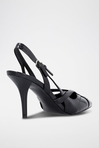 Sapatos de salto de couro Gloria - Preto