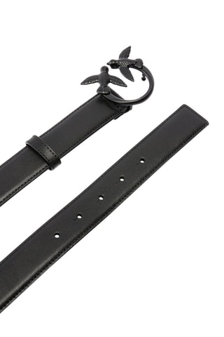 Cinto de couro Love Berry - Preto