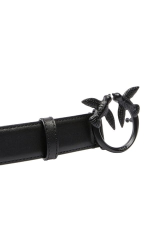 Cinto de couro Love Berry - Preto